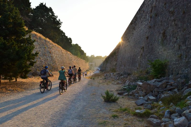 sunset ebike tour medieval town